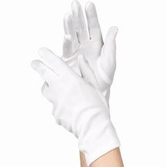 White Kids' Costume Gloves