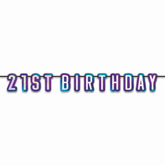 "Finally 21" Birthday Letter Banner