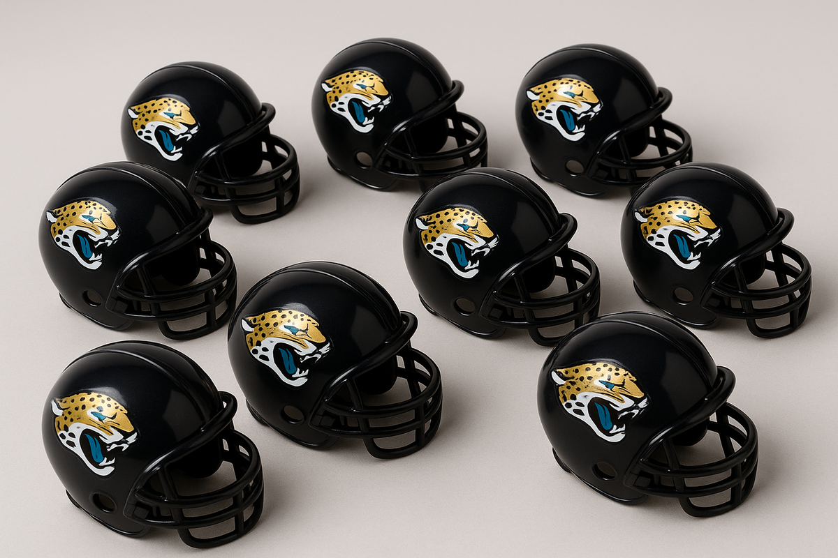 football 8 mini helmet Jacksonville Jaguars Mini Helmet Party Pack