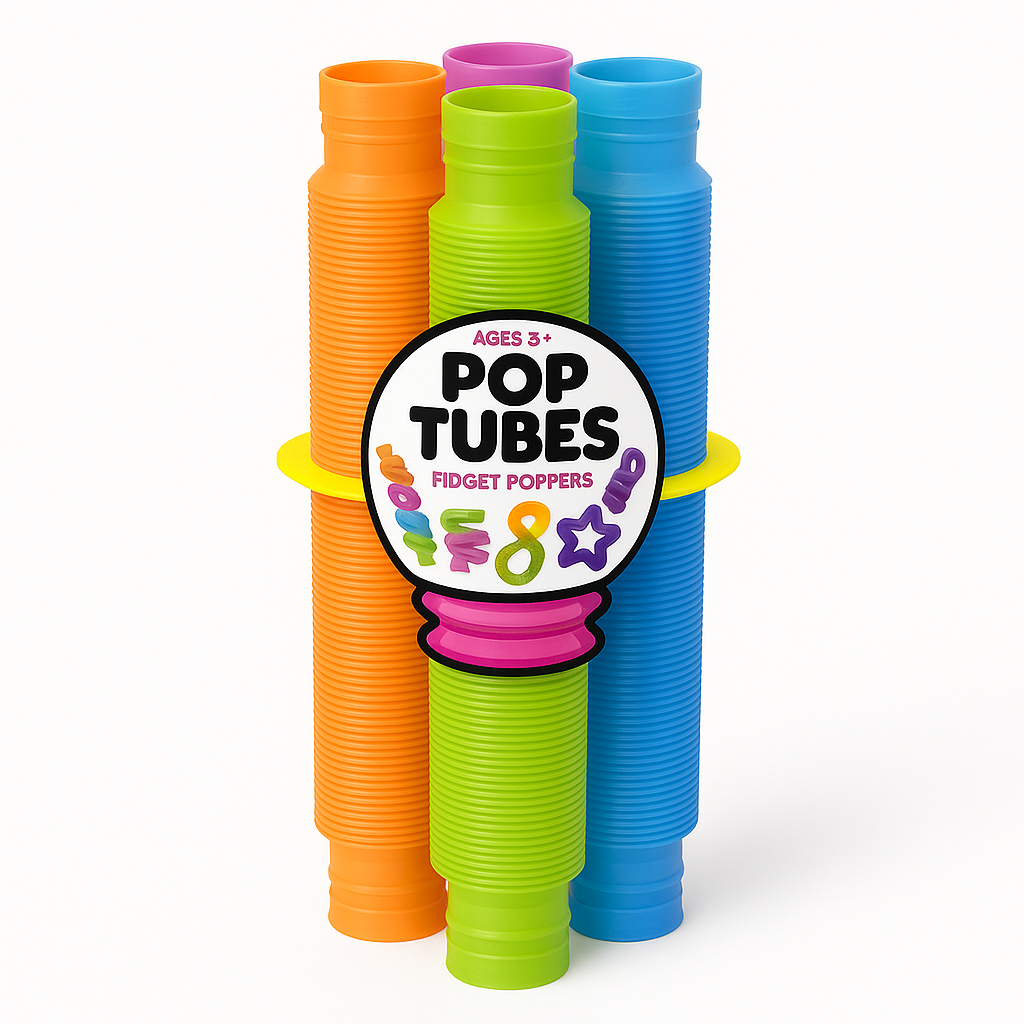 Colorful Pop Tubes Fidget Toy Set
