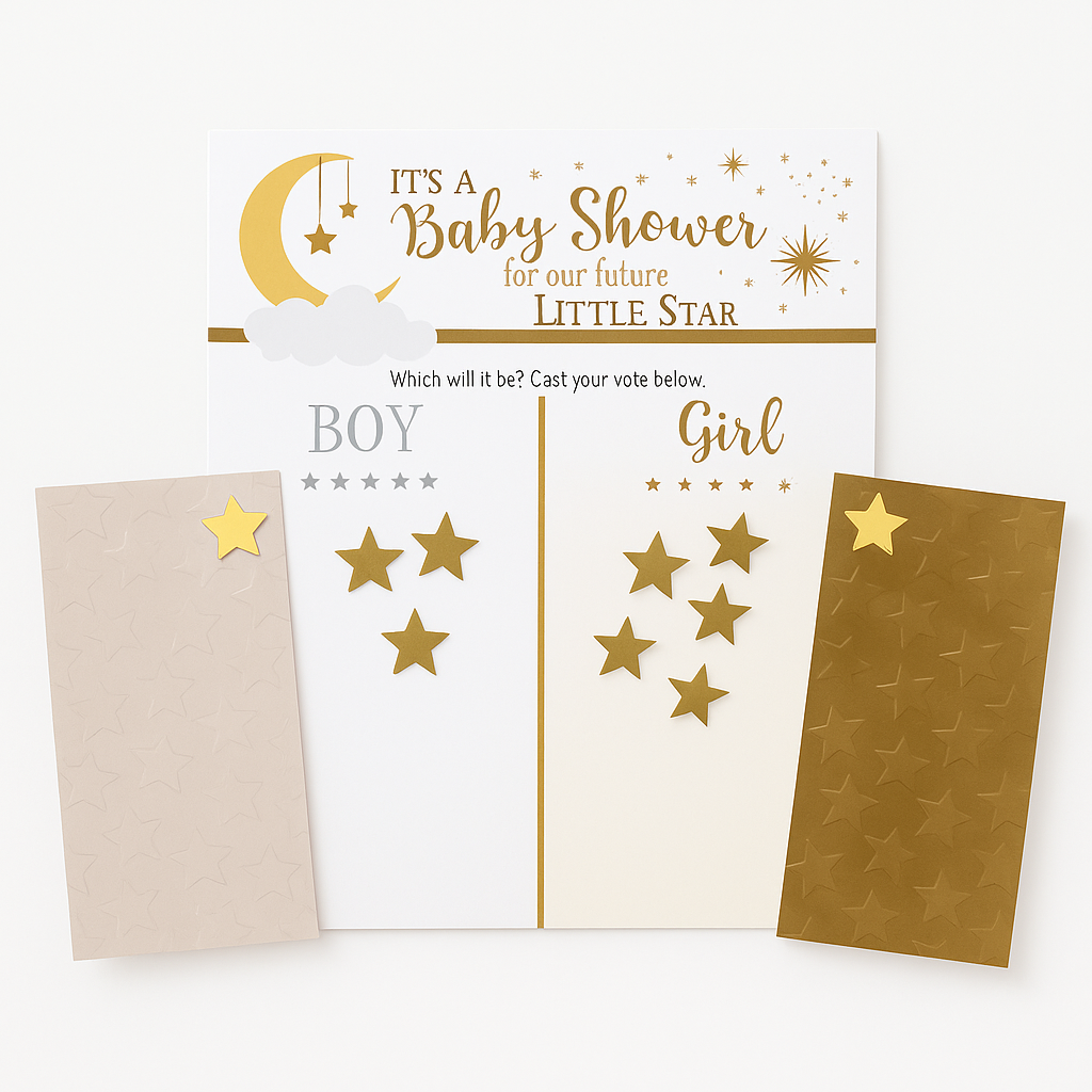 Twinkle Theme Gender Reveal Voting Board