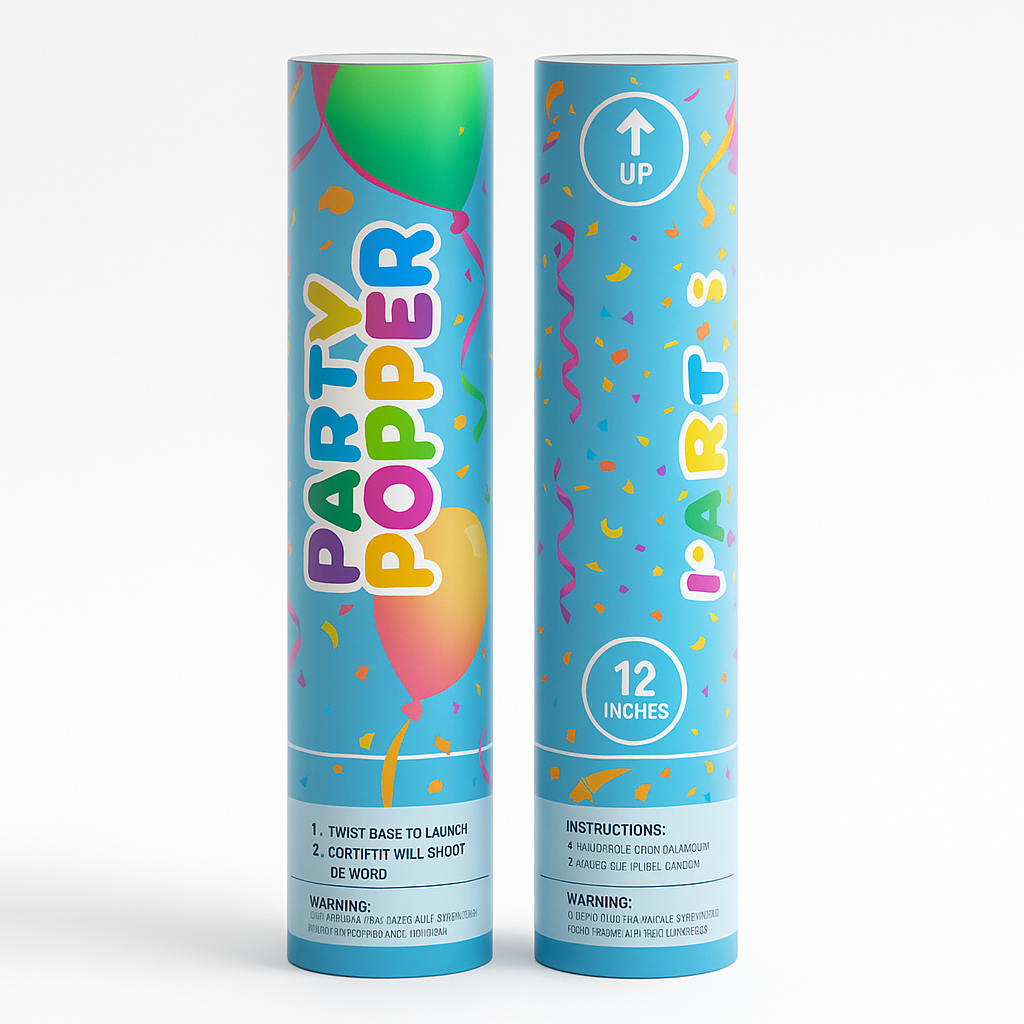 Vibrant 12" Confetti Popper Cannon
