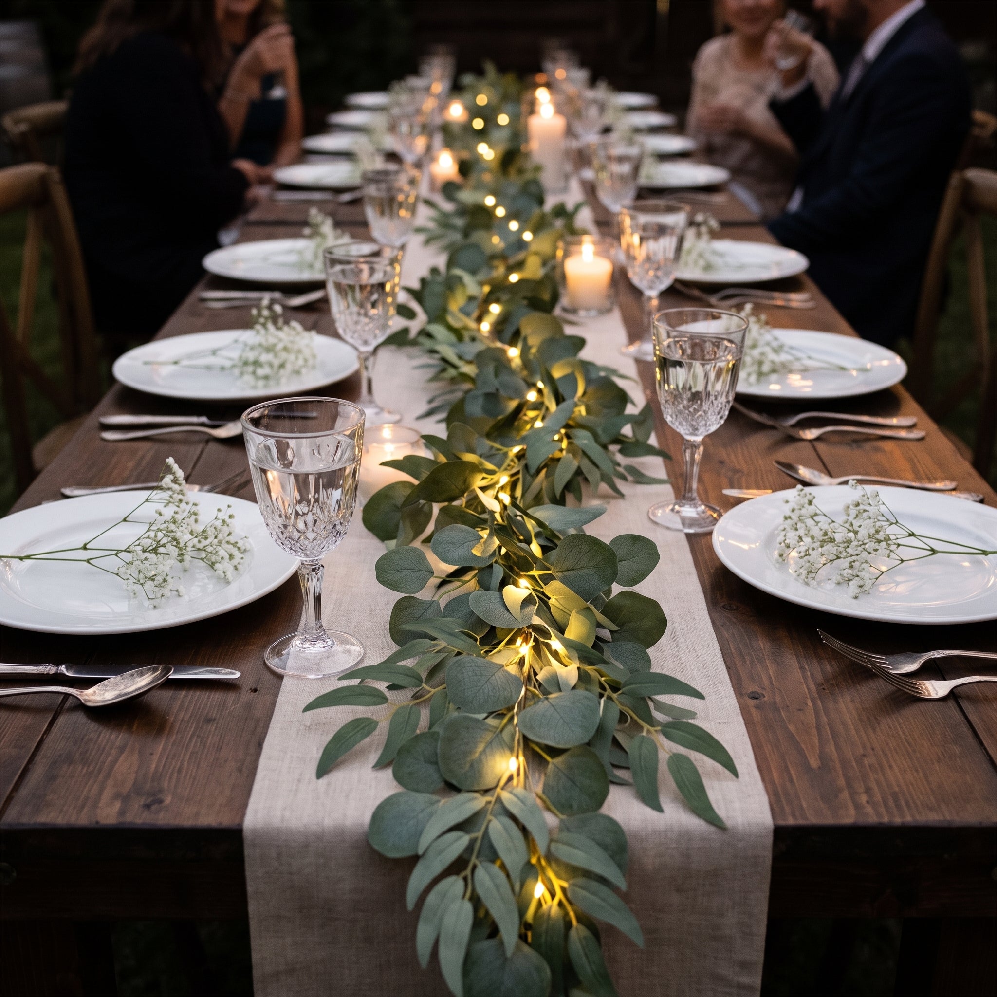 Elegant 6-Foot Light-Up Garland for Weddings & Events