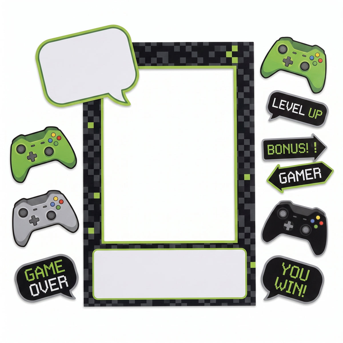Level Up Gamer-Themed Customizable Photo Frame Kit