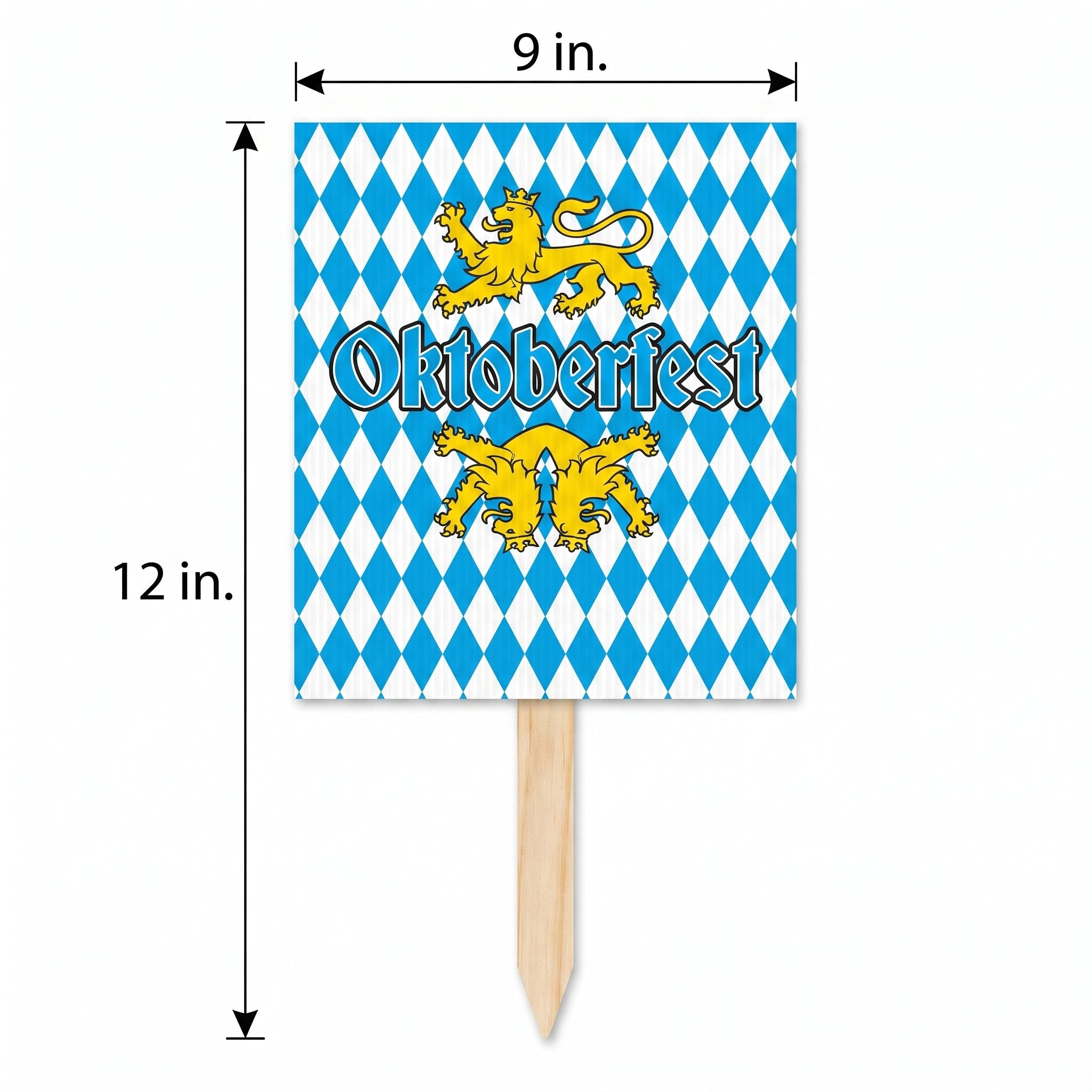 Oktoberfest 12" Yard Sign - Fall Harvest Decoration