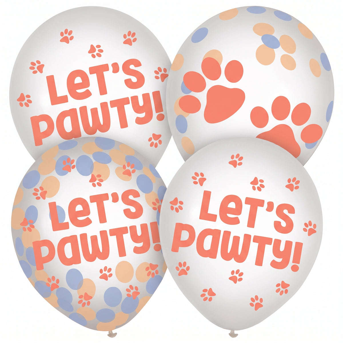 Let's Pawty! Latex Balloons for Kids Birthday