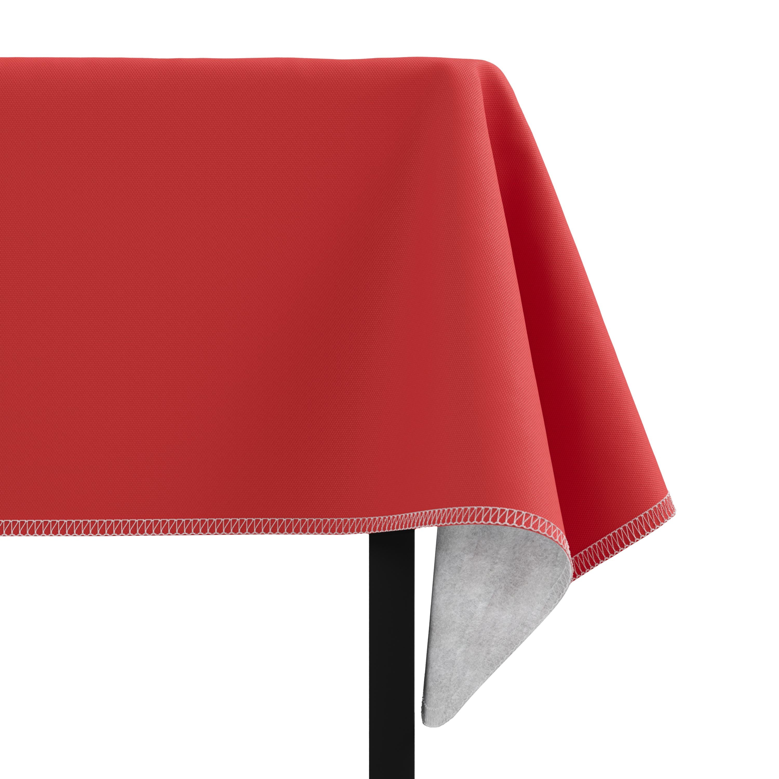 Red Flannel Backed Table Cover 54 In. x 70 In.