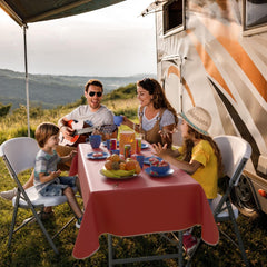 Red Flannel Backed Table Cover 54 In. x 70 In.