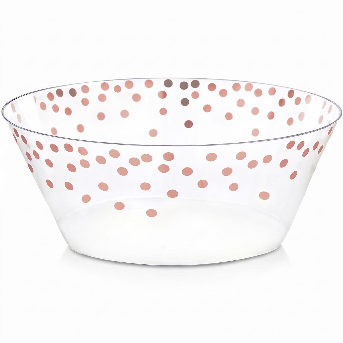 Elegant Rose Gold Dots Plastic Serving Bowl