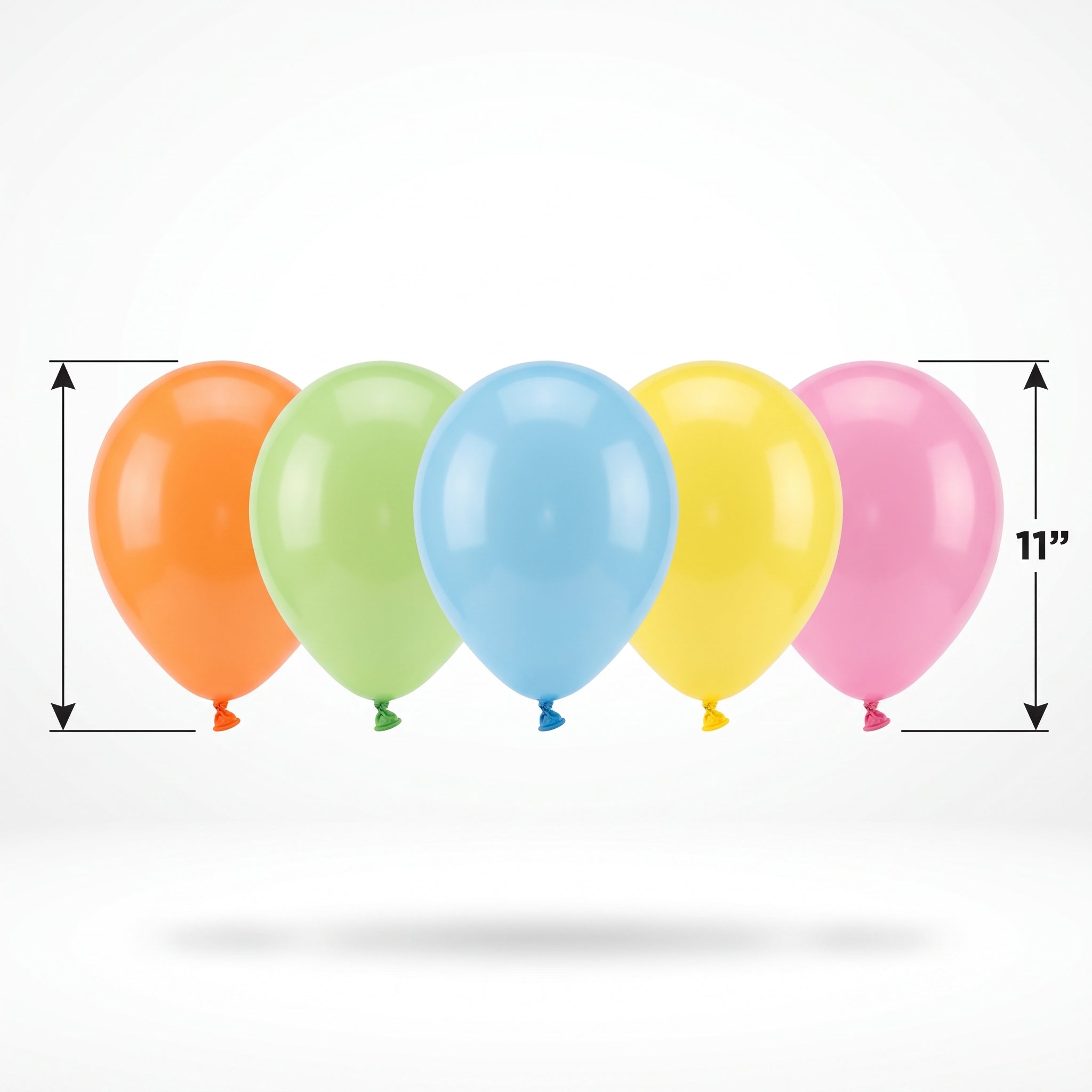 Sherbert Mix Latex Balloons, 11-Inch, 15-Pack