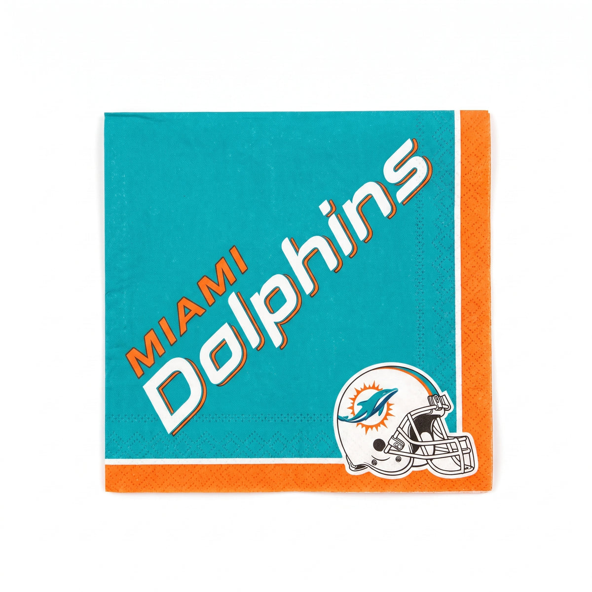 Miami Dolphins NFL Luncheon Napkins - 6.5 In. x 6.5 In.