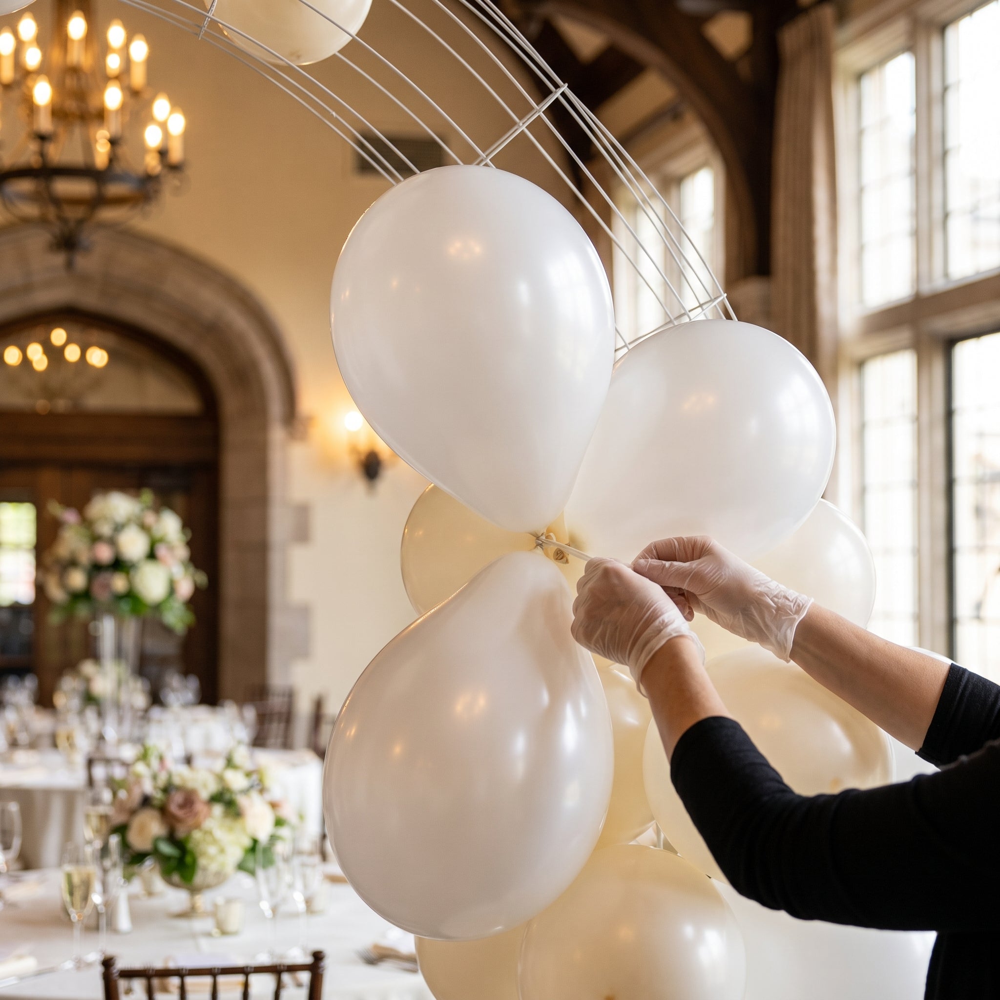 Luxaire Premium 12" White Latex Balloons - 25 Pack