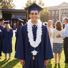 White Graduation Lei Necklace