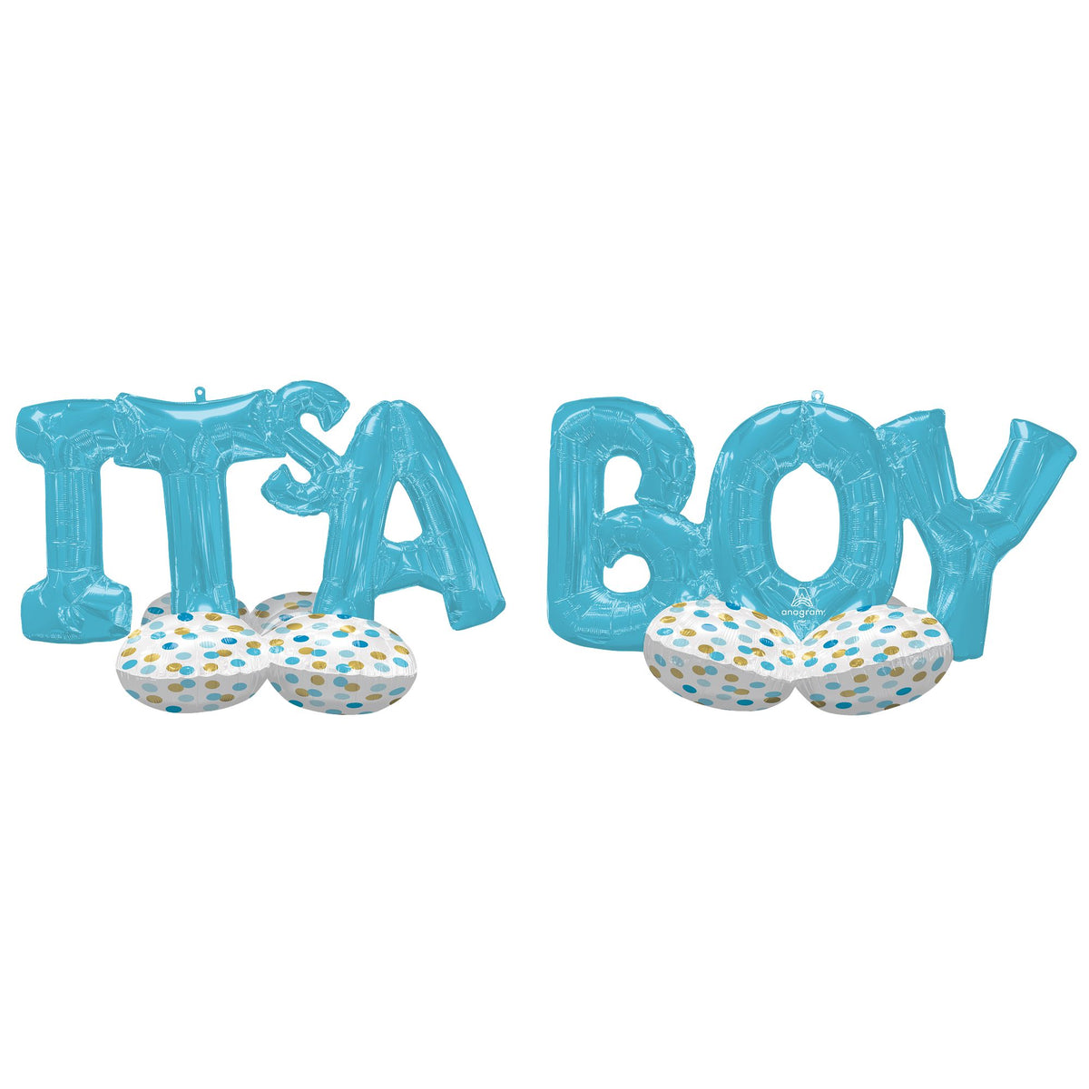 Airloonz "It's A Boy" Foil Balloon Yard Kit