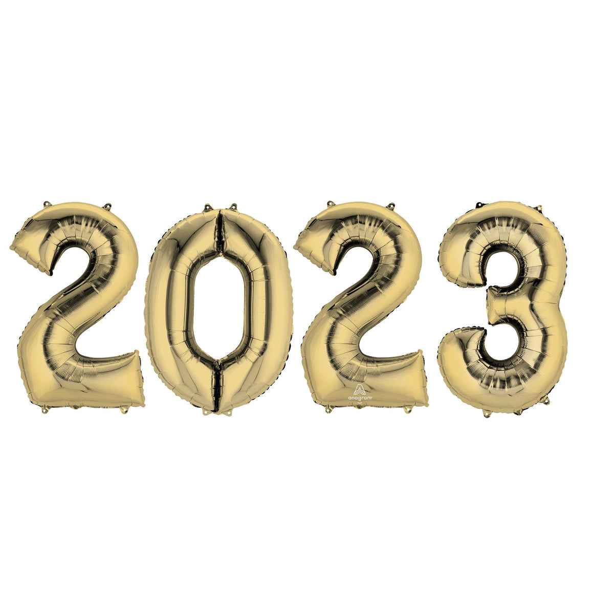 Metallic Gold 2023 Balloon Bouquet for New Year's Eve
