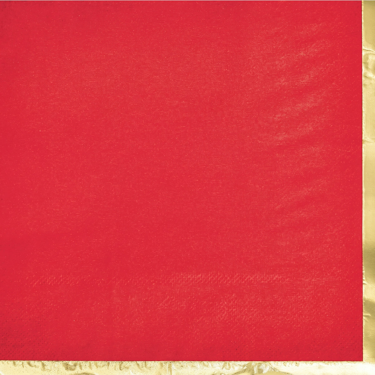 Elegant Red Hot Stamped Beverage Napkins - 5 In. X 5 In.