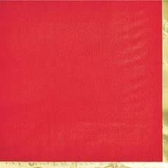 Elegant Red Hot Stamped Beverage Napkins - 5 In. X 5 In.