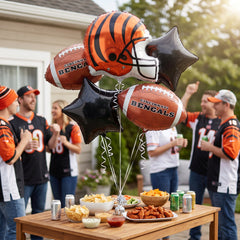 Cincinnati Bengals Metallic Balloon Bouquet