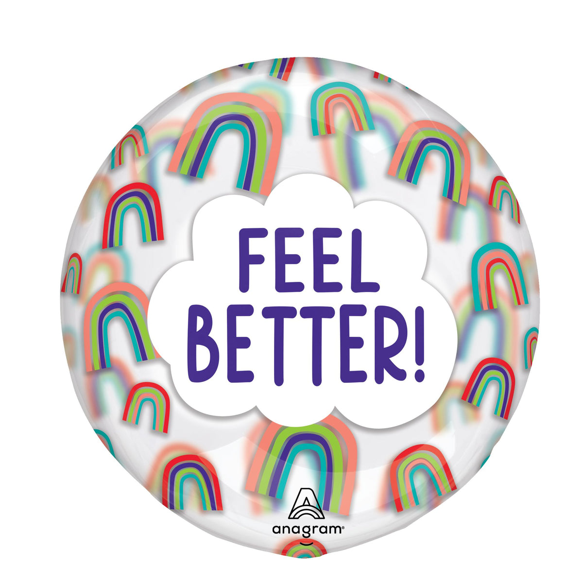 Feel Better Rainbow Foil Balloon