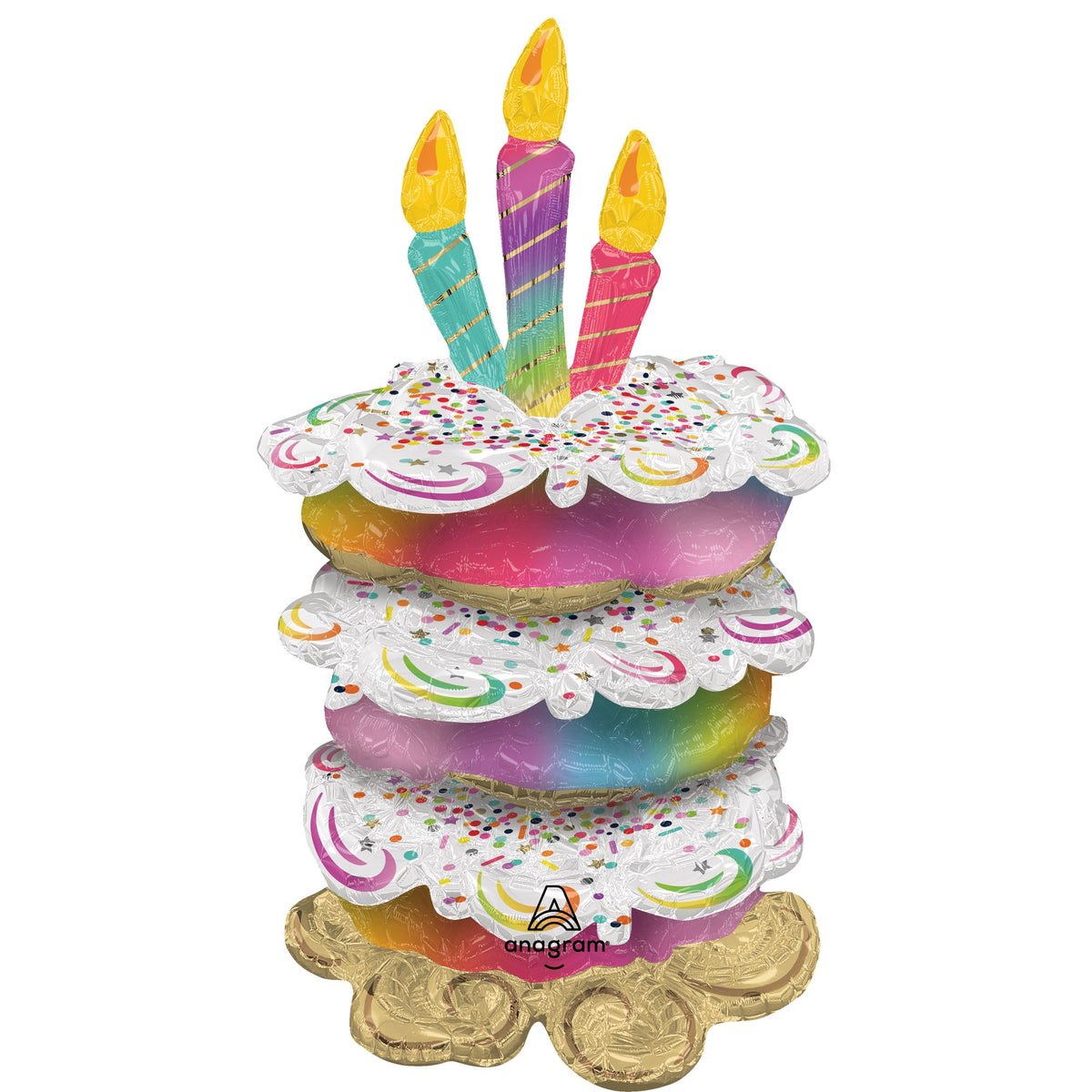 Colorful Birthday Cake Stacked Balloon AirWalker