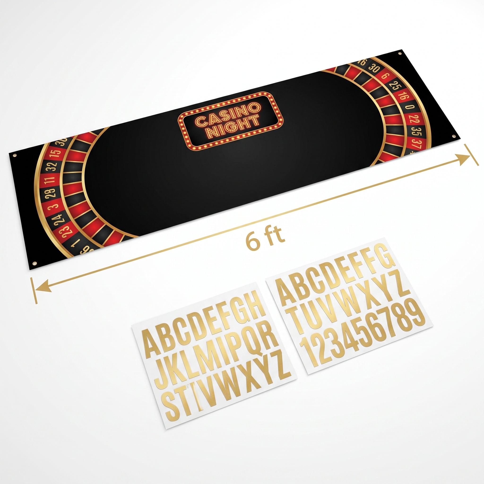 Roll the Dice Customizable Casino Banner Decoration