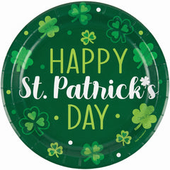 St. Patrick's Day Irish Blessings 8.5" Round Paper Plates