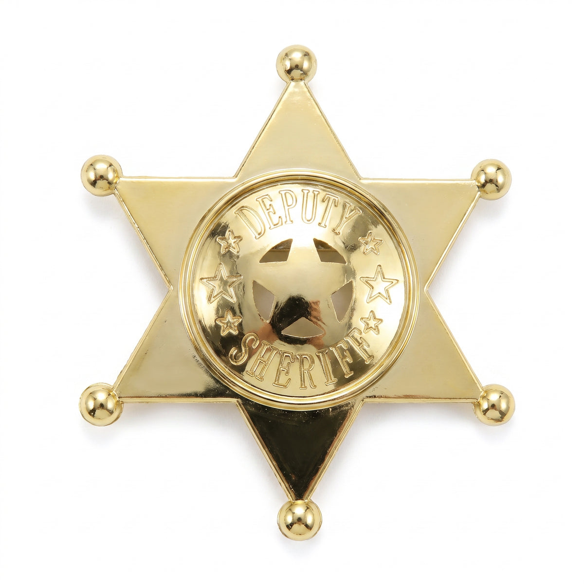 Gold Deputy Sheriff Badges - Western Party Accessories (8-Pack)