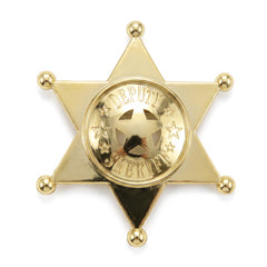 Gold Deputy Sheriff Badges - Western Party Accessories (8-Pack)