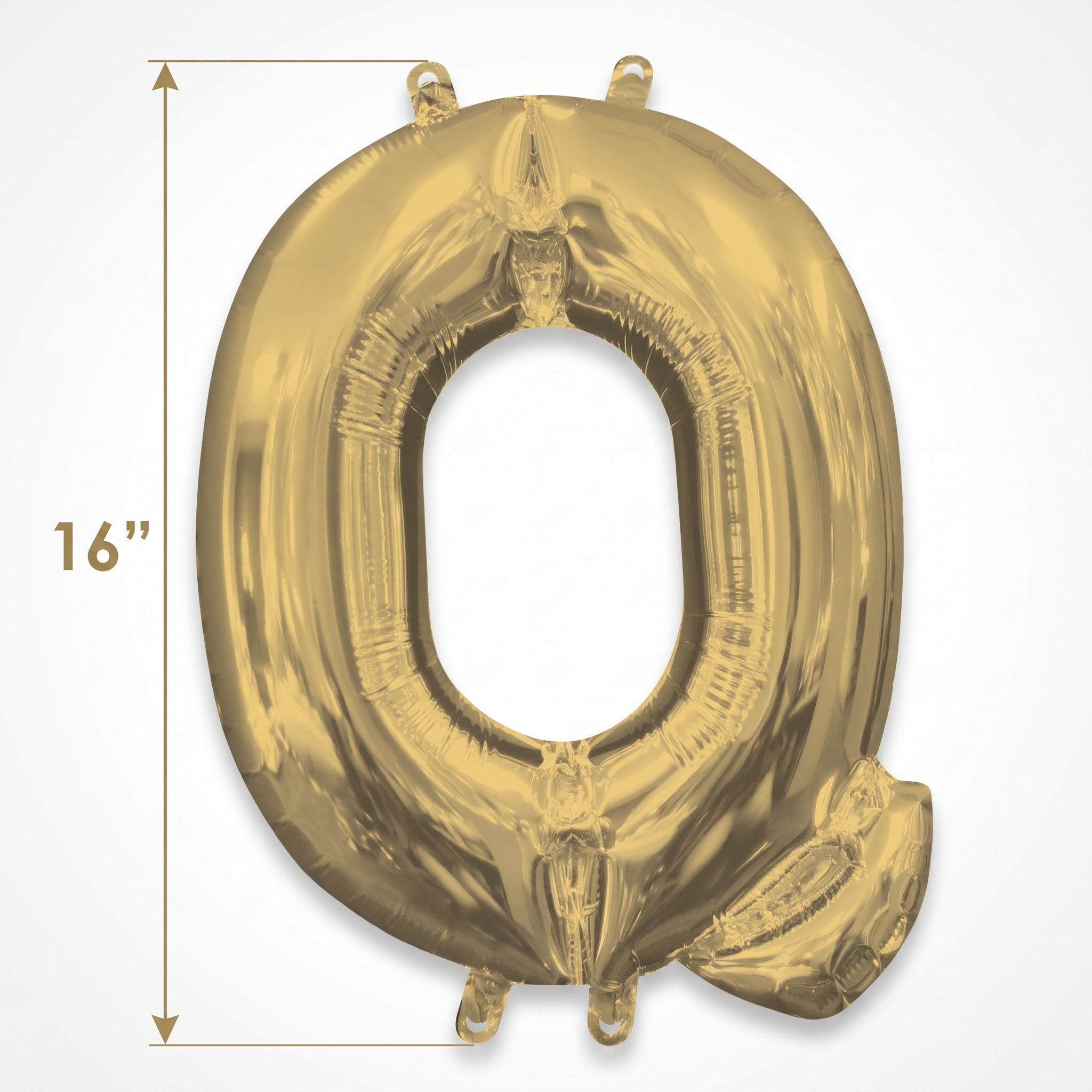 Metallic Gold Letter "Q" Foil Balloon