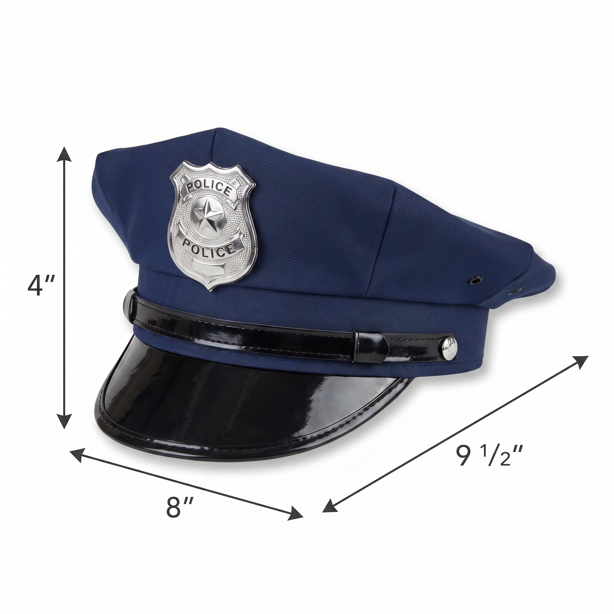 Classic Blue Police Hat Costume Accessory