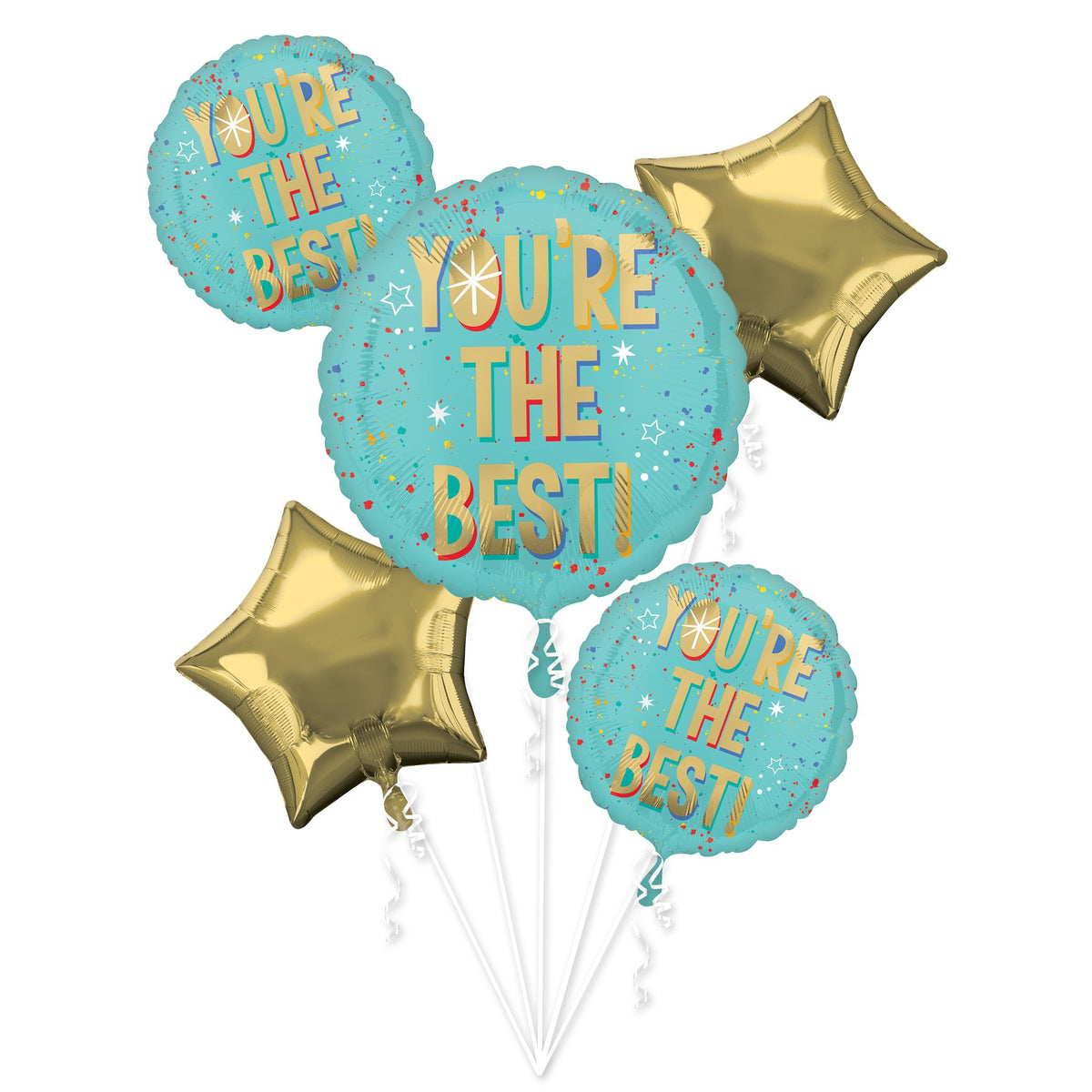 "You're the Best" Foil Balloon Bouquet - 5 Piece Set