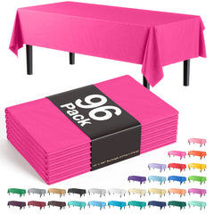 Premium Cerise Plastic Table Cover | Case of 96