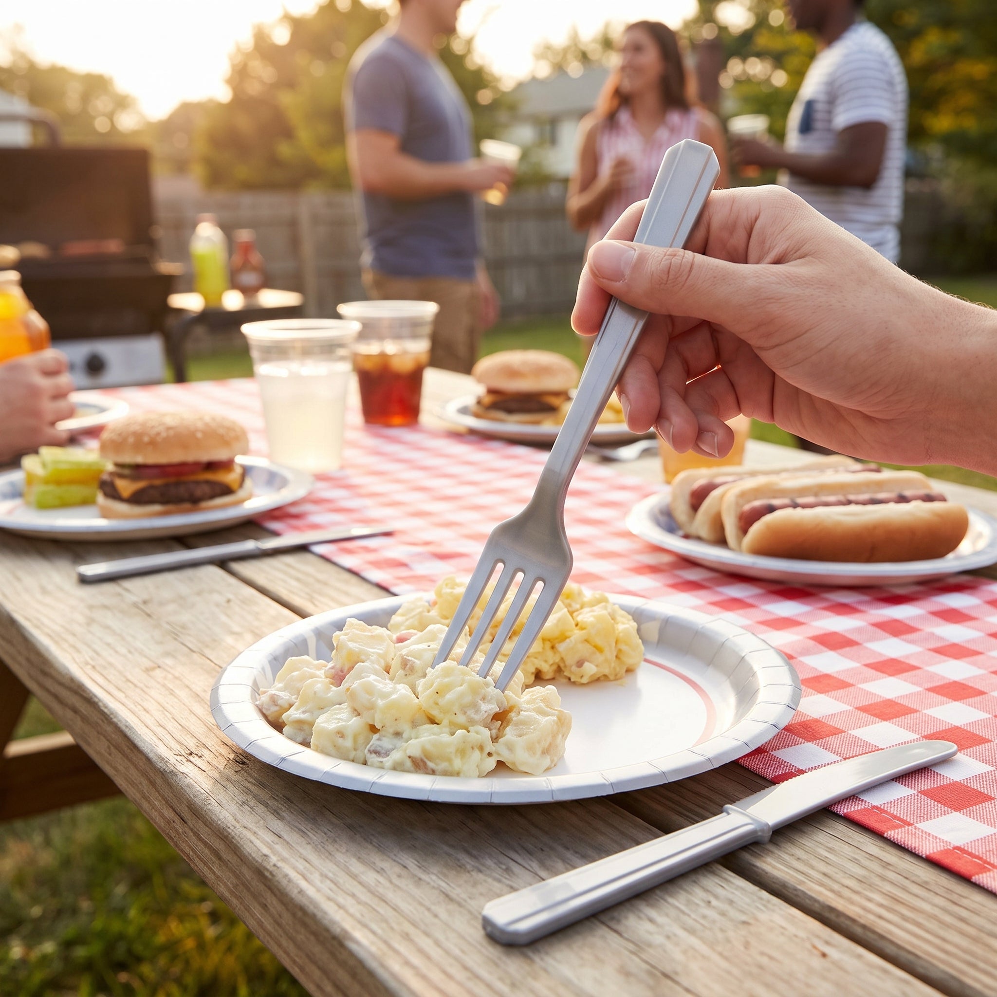 Silver Assorted Plastic Cutlery Set - 7.5 in. - 24 Pack
