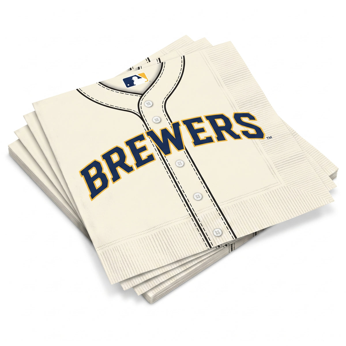 Milwaukee Brewers MLB Lunch Napkins - 6.5 In. x 6.5 In.