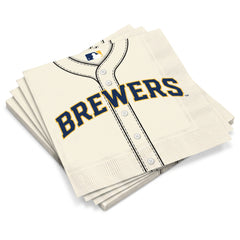 Milwaukee Brewers MLB Lunch Napkins - 6.5 In. x 6.5 In.