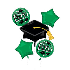 Congrats Grad Festive Green Balloon Bouquet