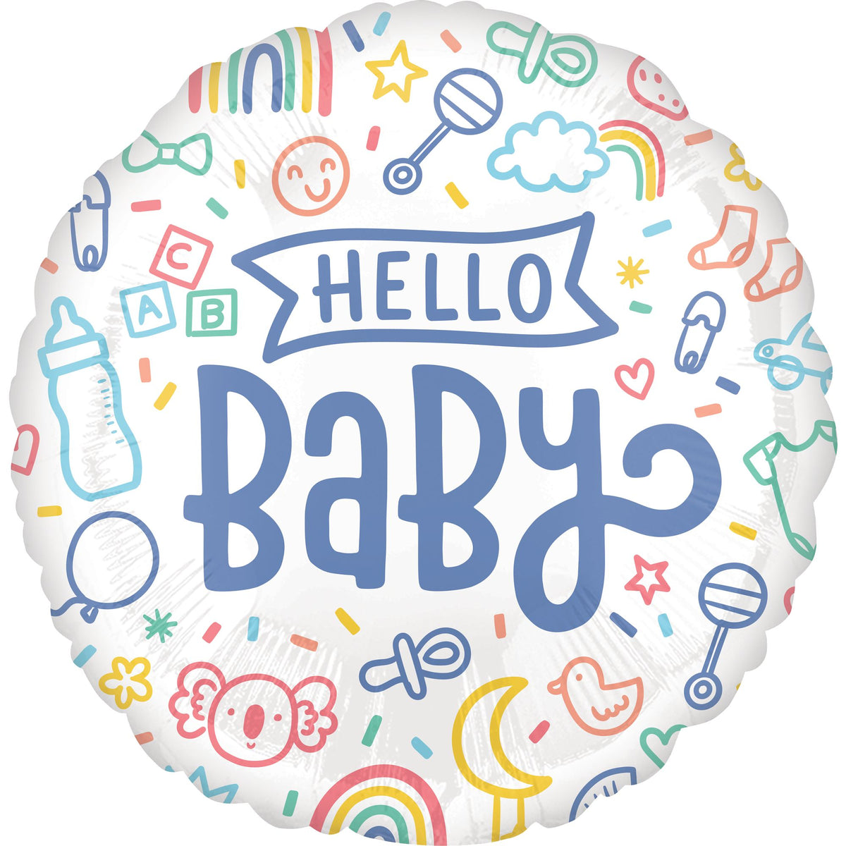 Hello Baby Foil Balloon - 18-Inch