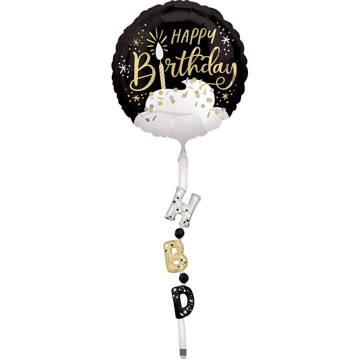 Happy Birthday Airwalker Foil Balloon with Tail