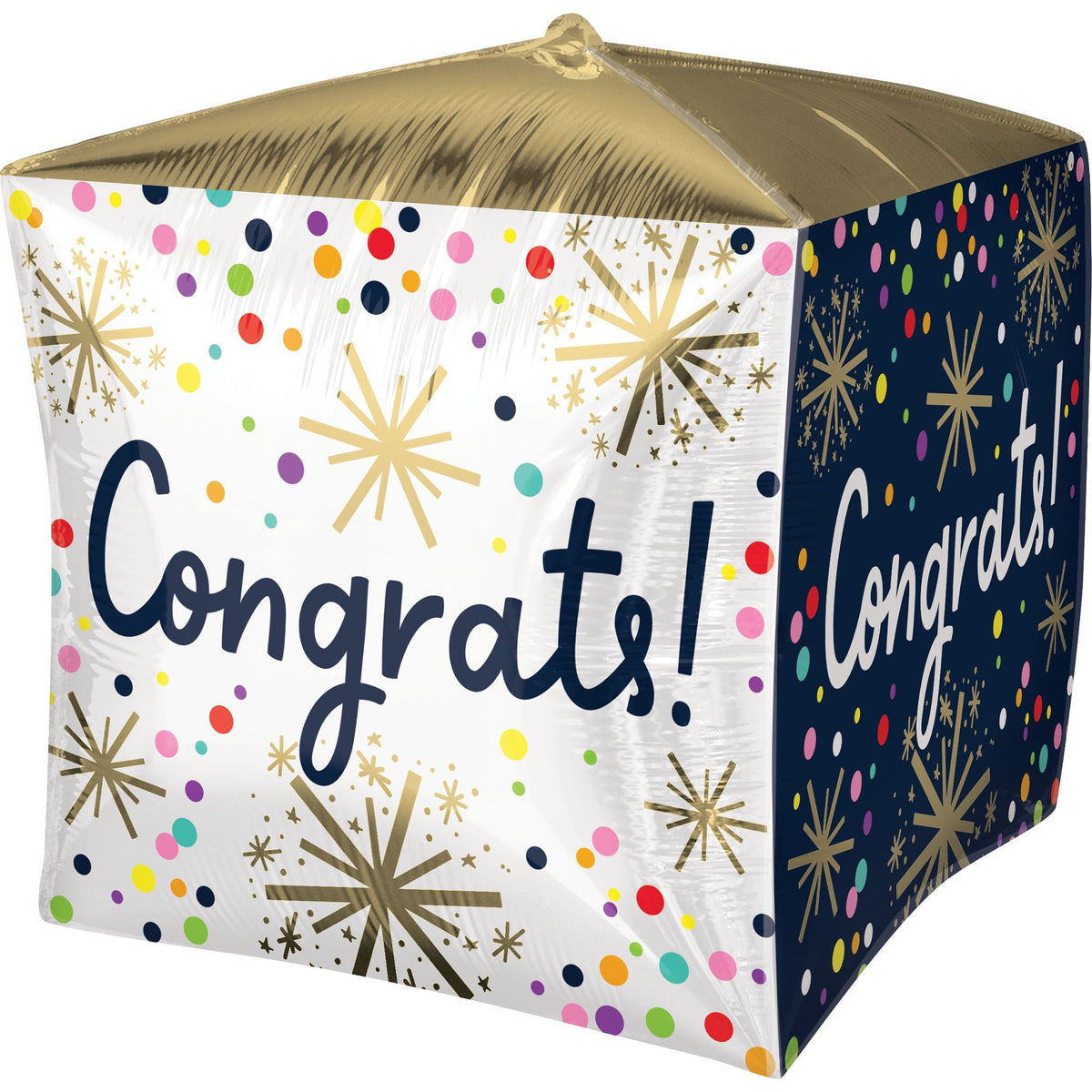 Cubez Congrats Confetti Metallic Balloon