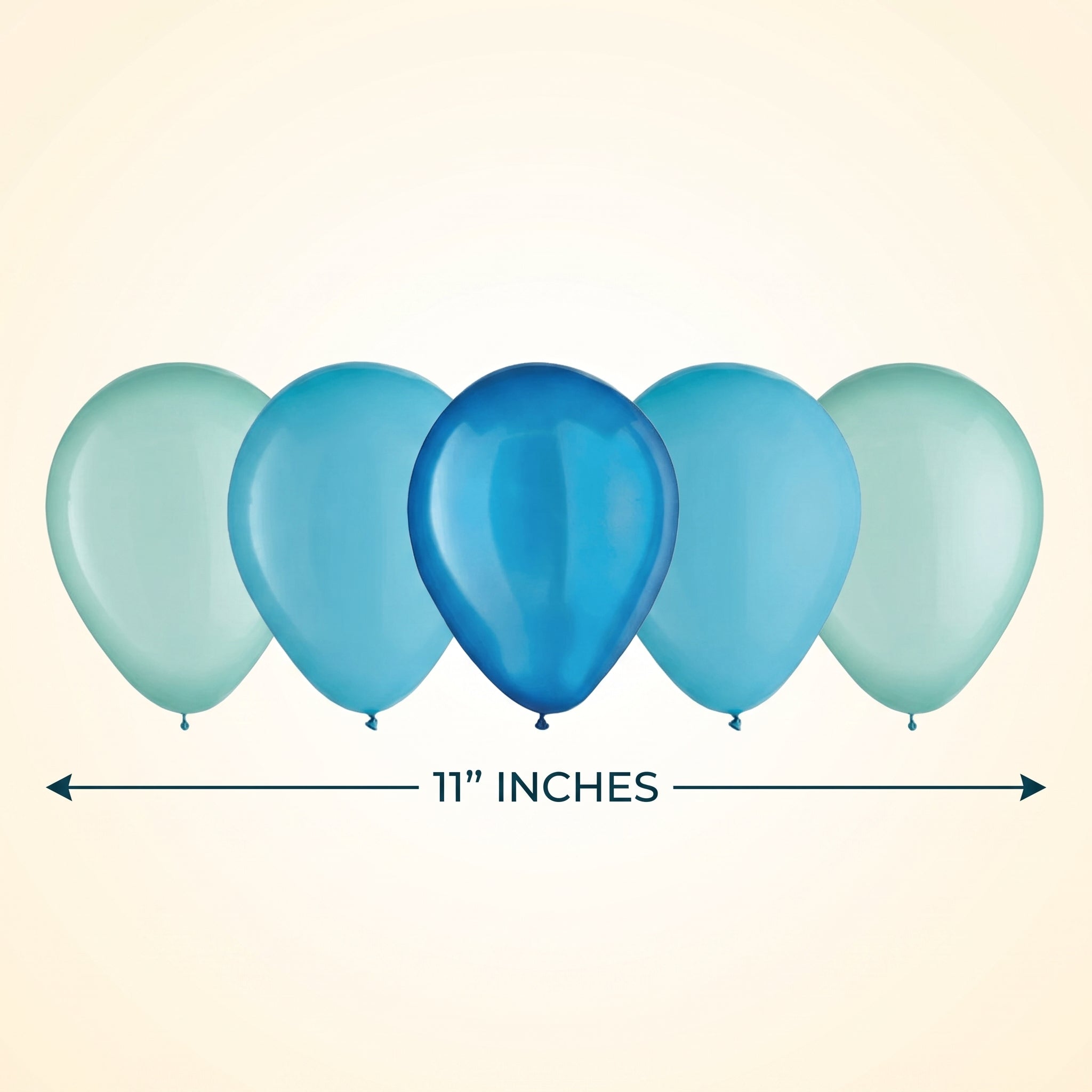 Aqua Blue Latex Balloons, 11-Inch, 15-Pack