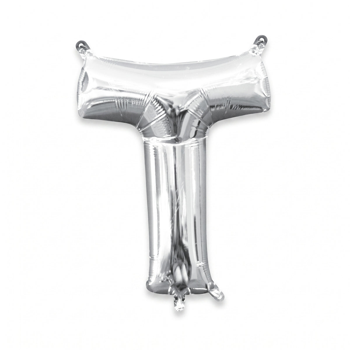Silver Foil Letter "T" Balloon - Air Filled