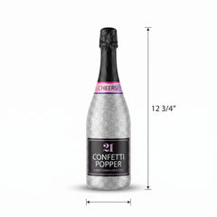 Cheers! 21st Birthday Confetti Popper Bottle