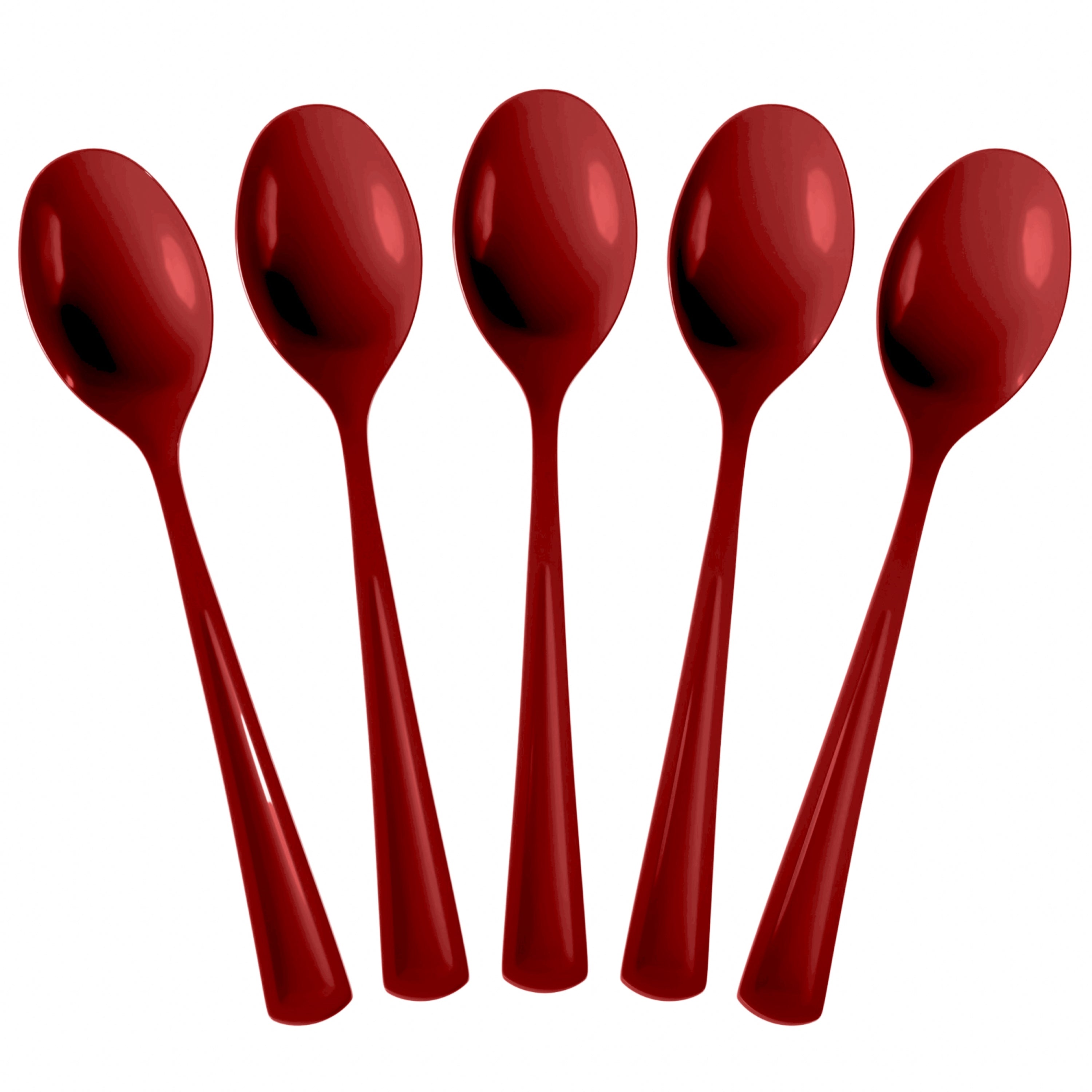 Burgundy Plastic Spoons | 25 Count