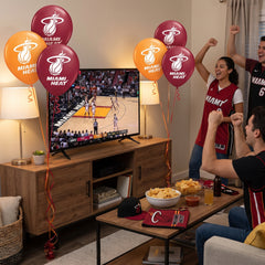 Miami Heat 12-Inch Latex Balloons - 6 Pack