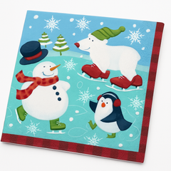 Holiday Fun Beverage Napkins - Festive Winter Design