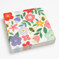 Spring Floral Luncheon Napkins - 6.5 In. x 6.5 In. - 2-Ply