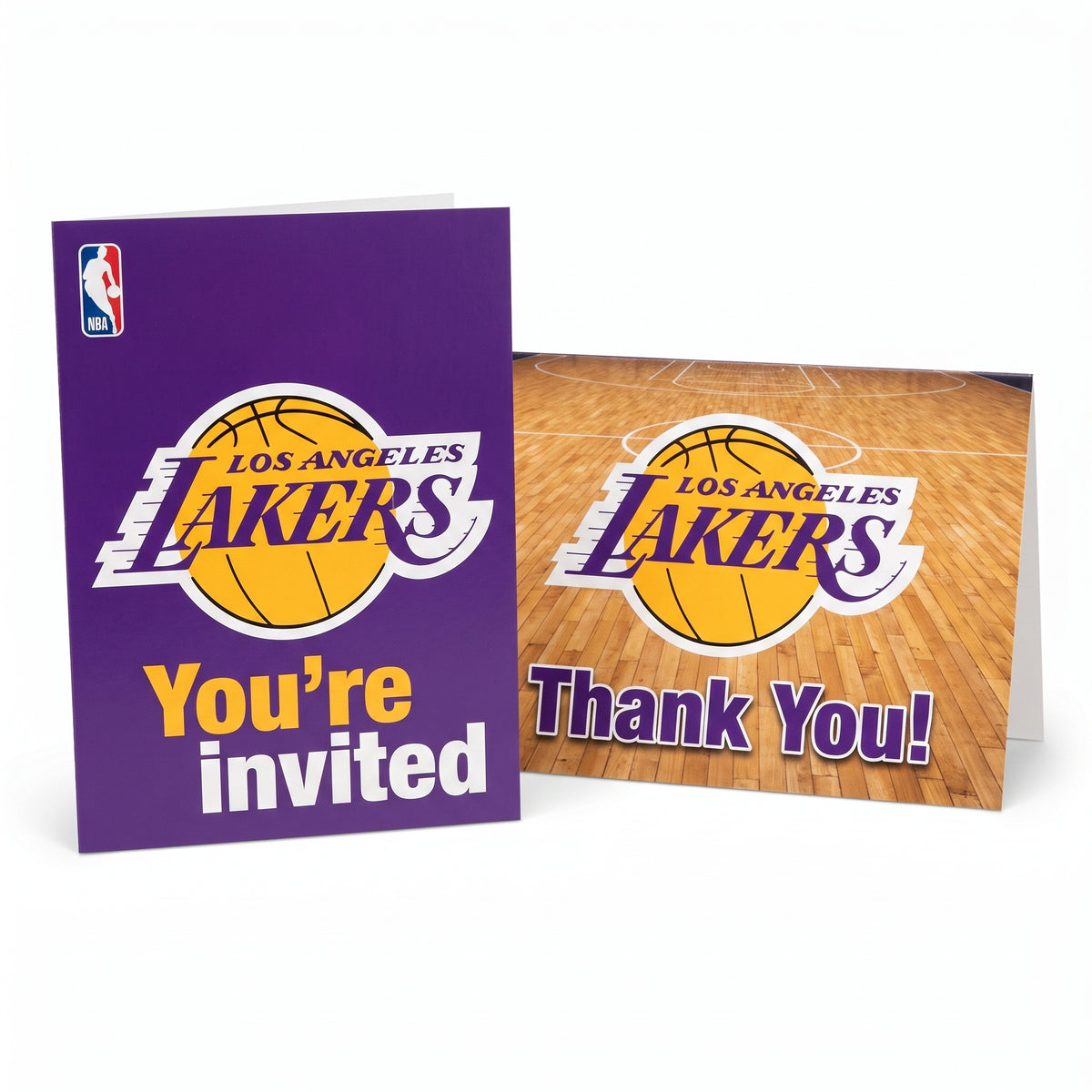 Los Angeles Lakers NBA Invitation & Thank You Card Set
