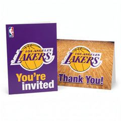 Los Angeles Lakers NBA Invitation & Thank You Card Set