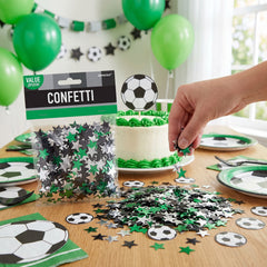 Soccer & Stars Confetti Pack - Sports Party Decoration, 1.2 oz