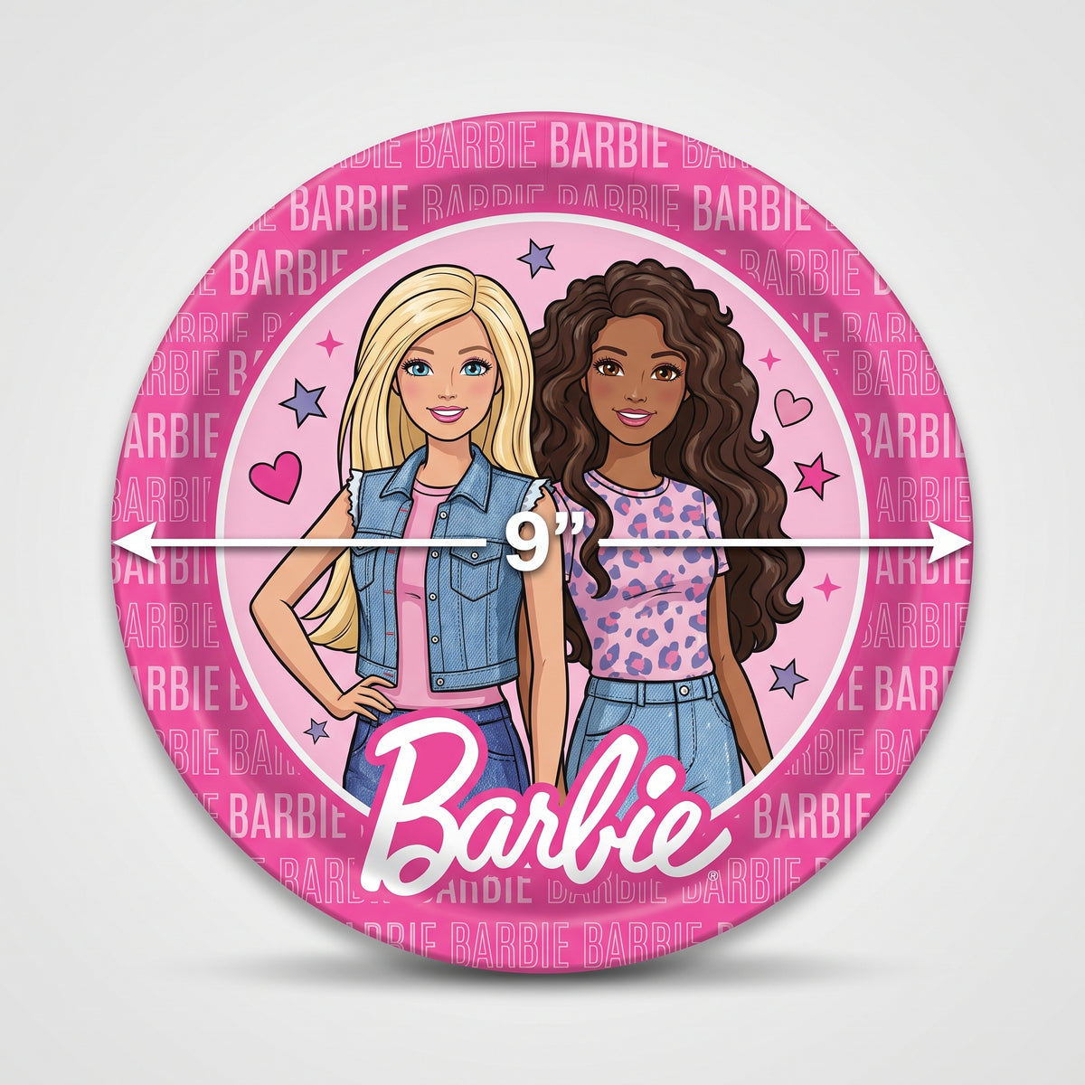 Barbie Dream Together 9-Inch Round Paper Plates - 8 Pack